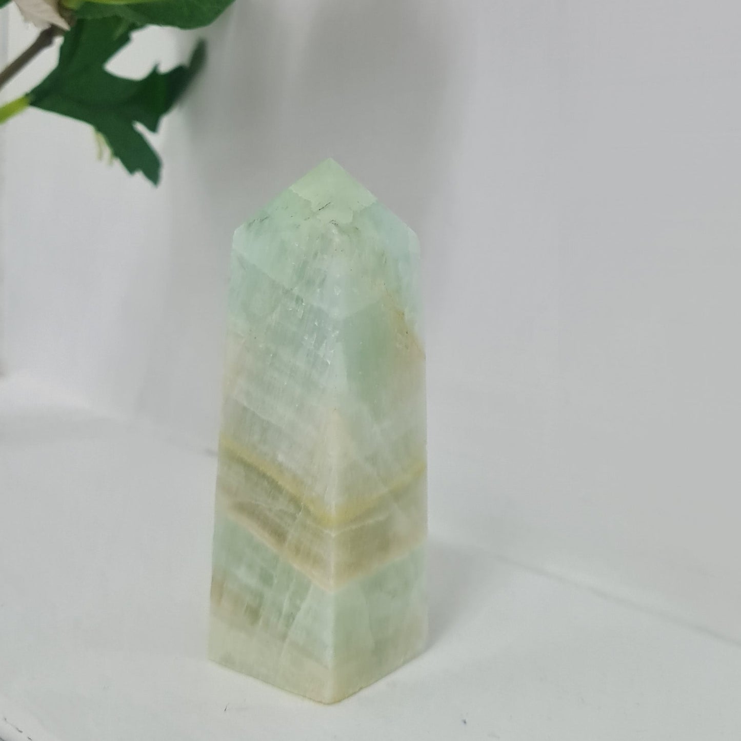 Pistachio Calcite Gemstone Tower