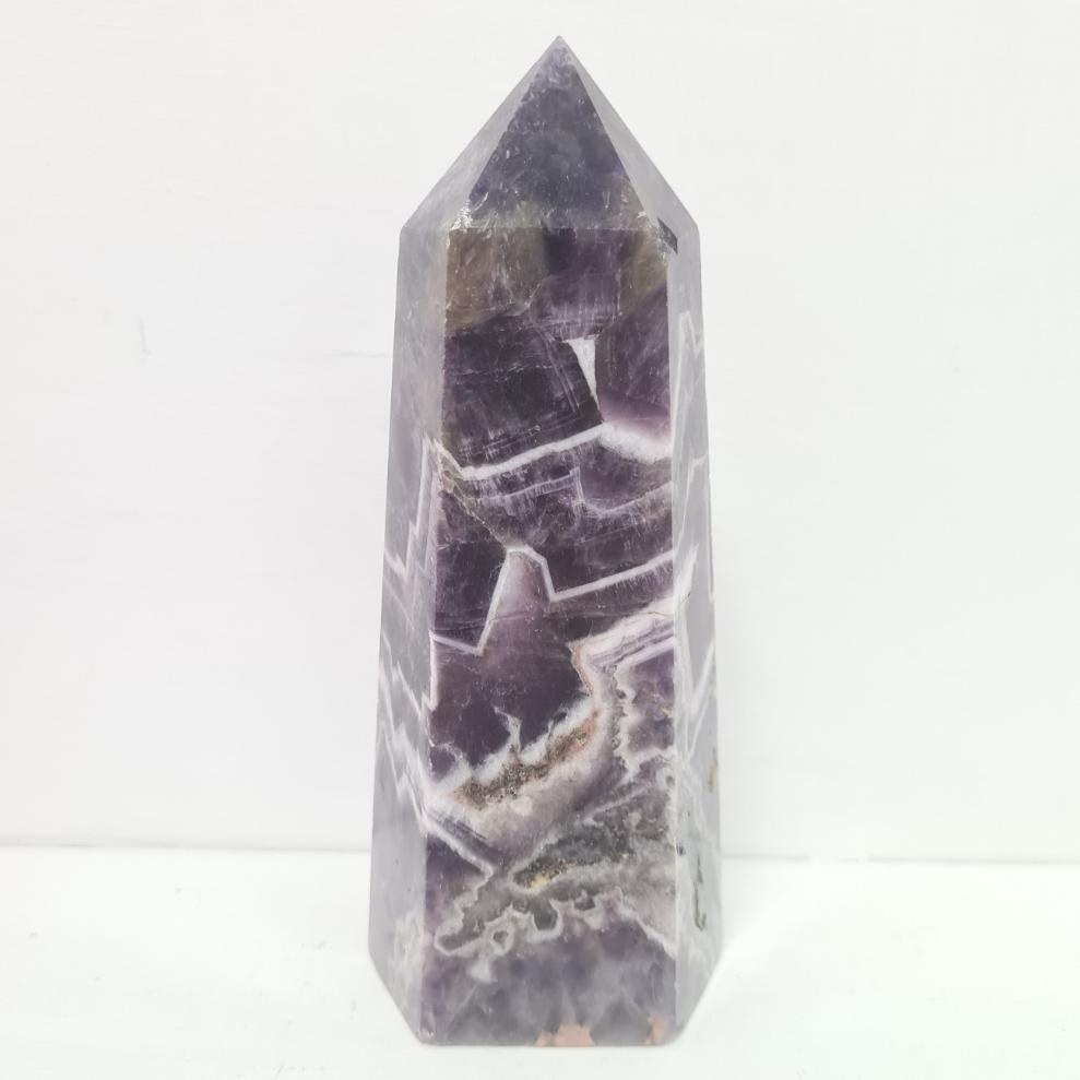 Chevron Amethyst Gemstone Tower
