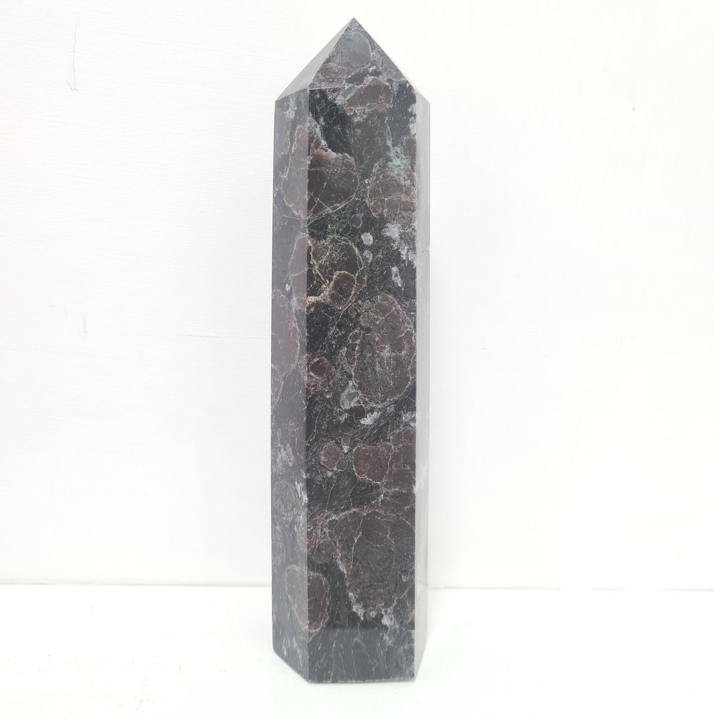 Arfvedsonite with Garnet Gemstone Tower