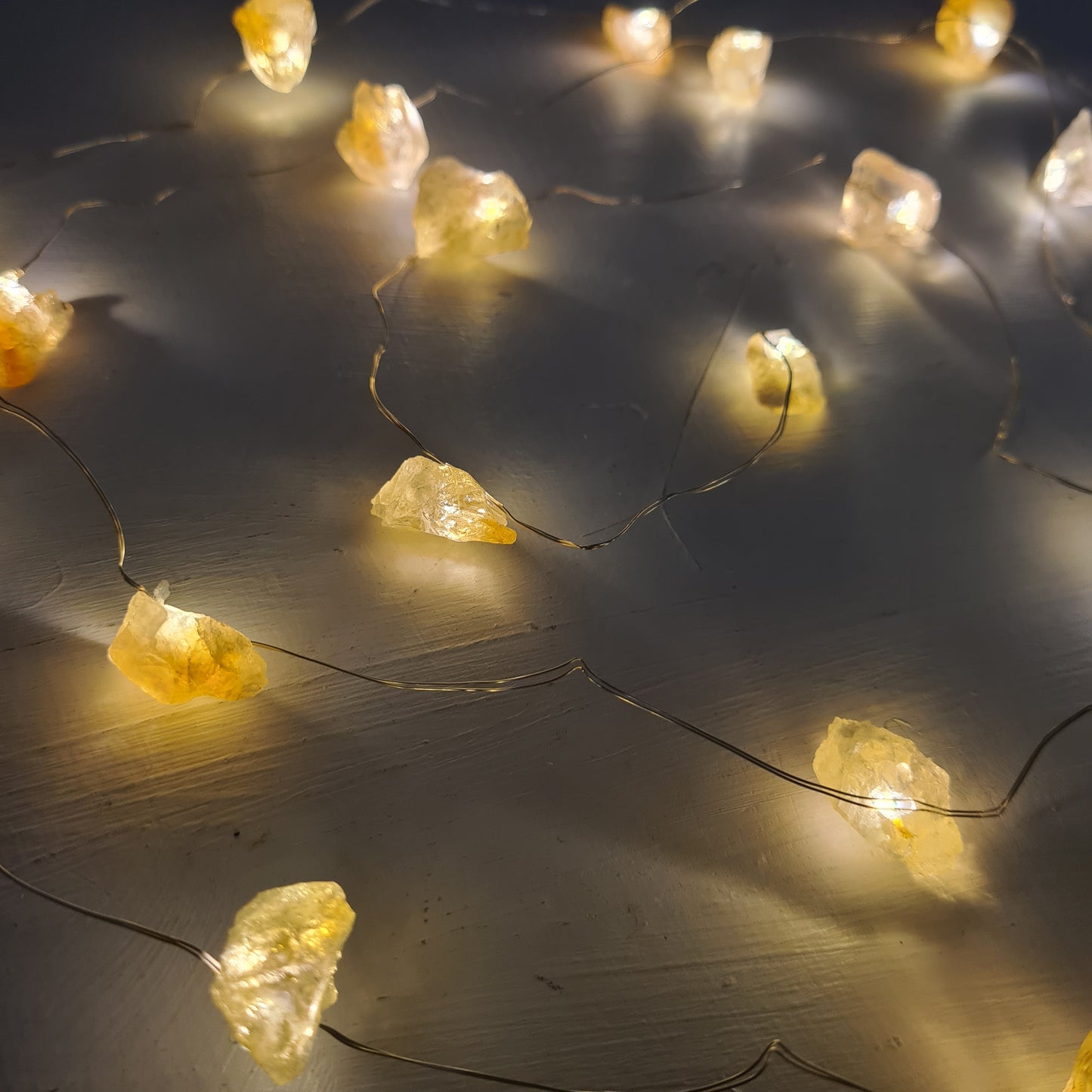 Citrine Crystal LED Fairy Lights