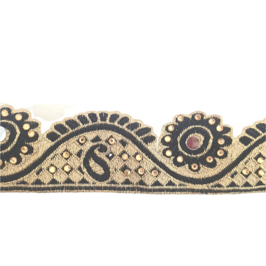 Black and Gold Rhinestone Trim