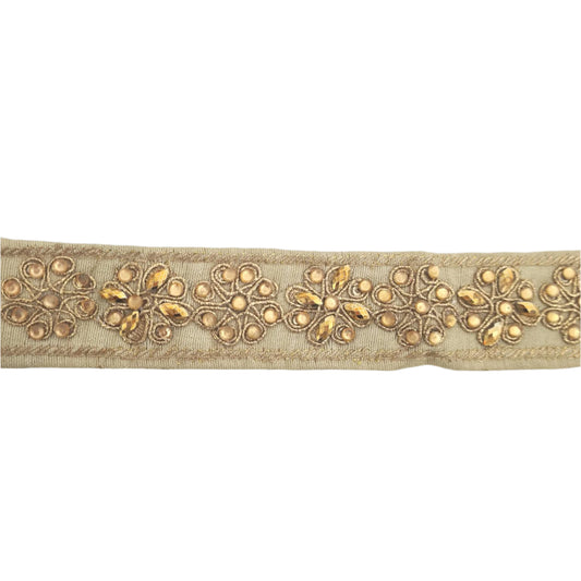 Light Gold Indian Rhinestone Trim