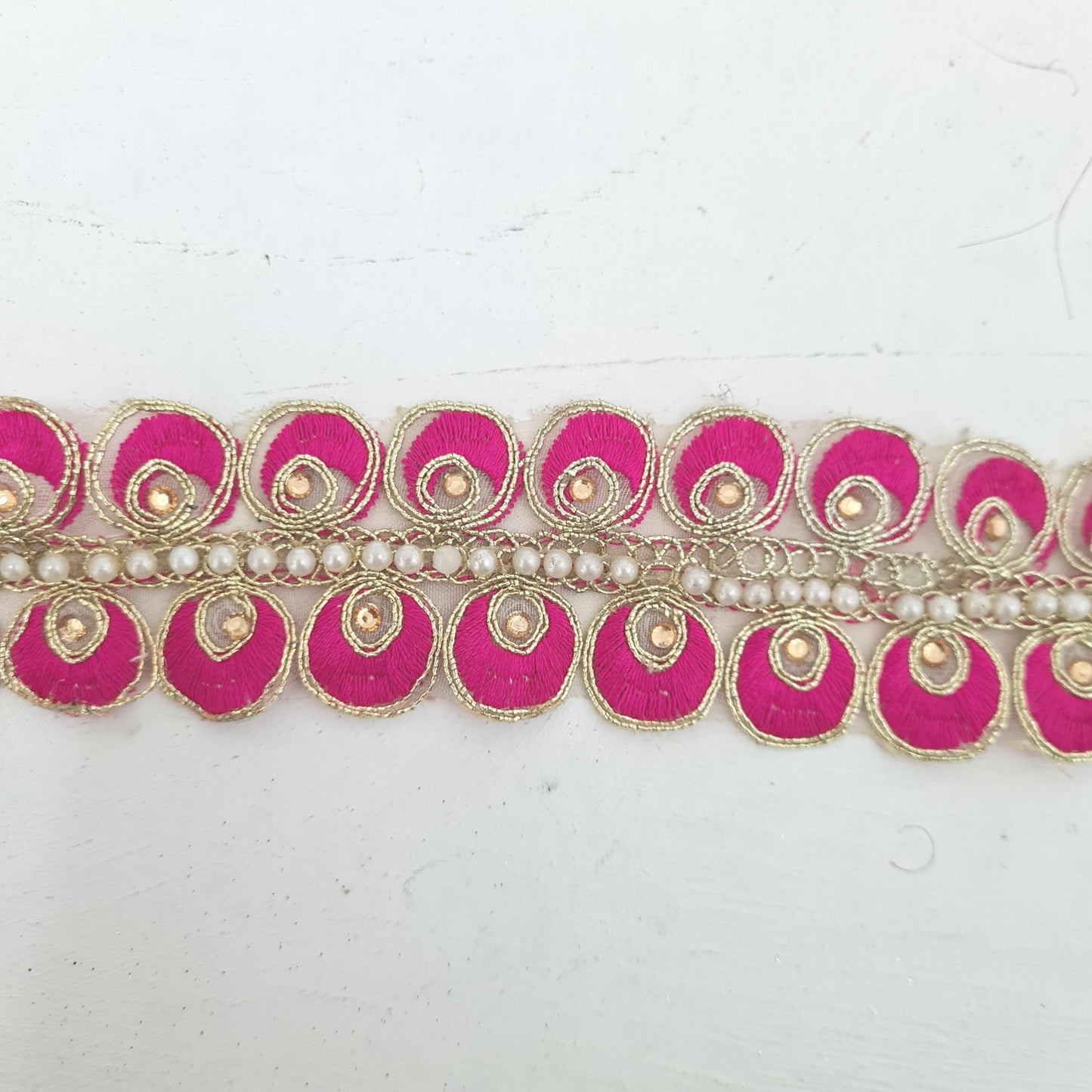 Pink and Pearl Indian Trim