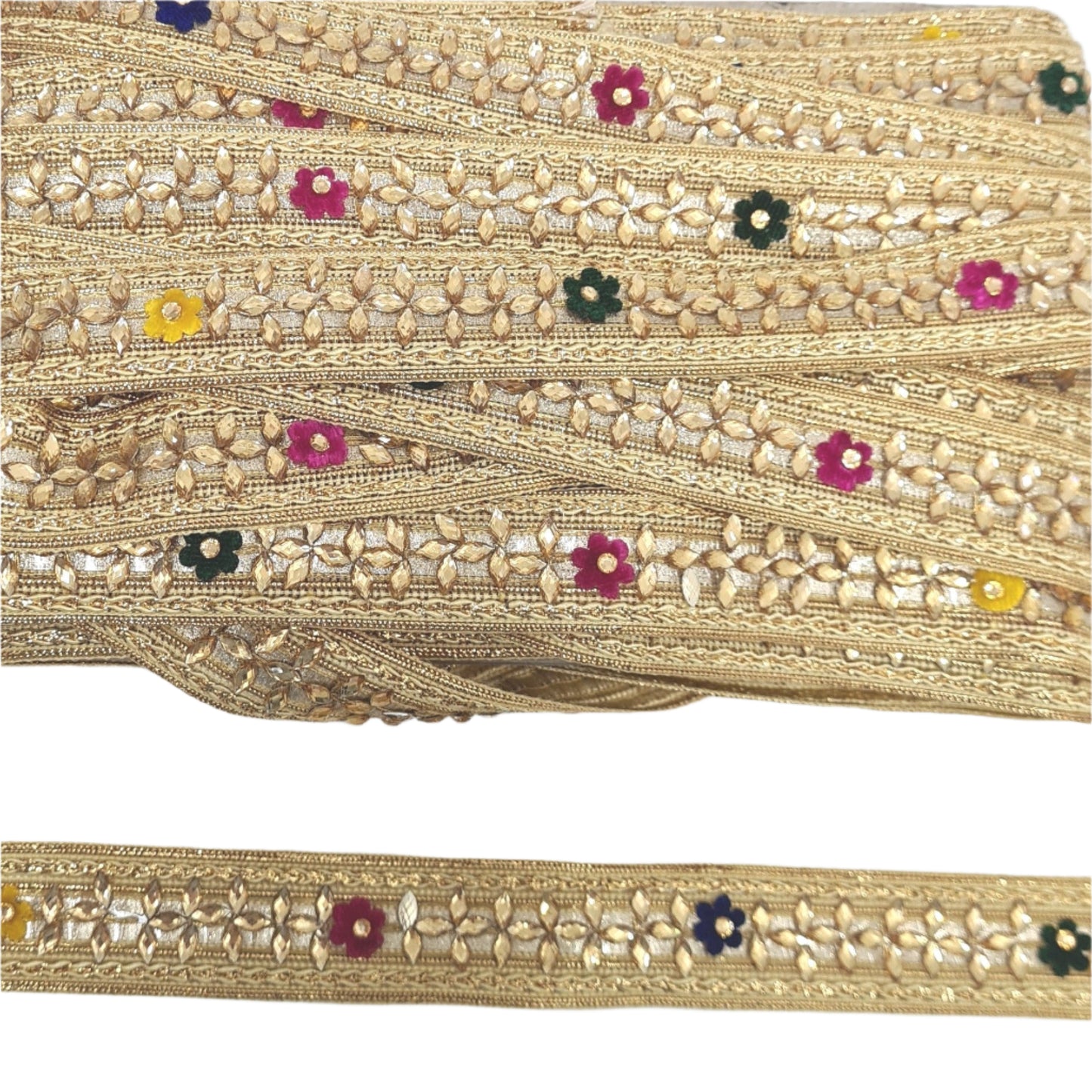 Gold Colourful Indian Trim