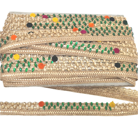 Rhinestone Embellished Indian Trim