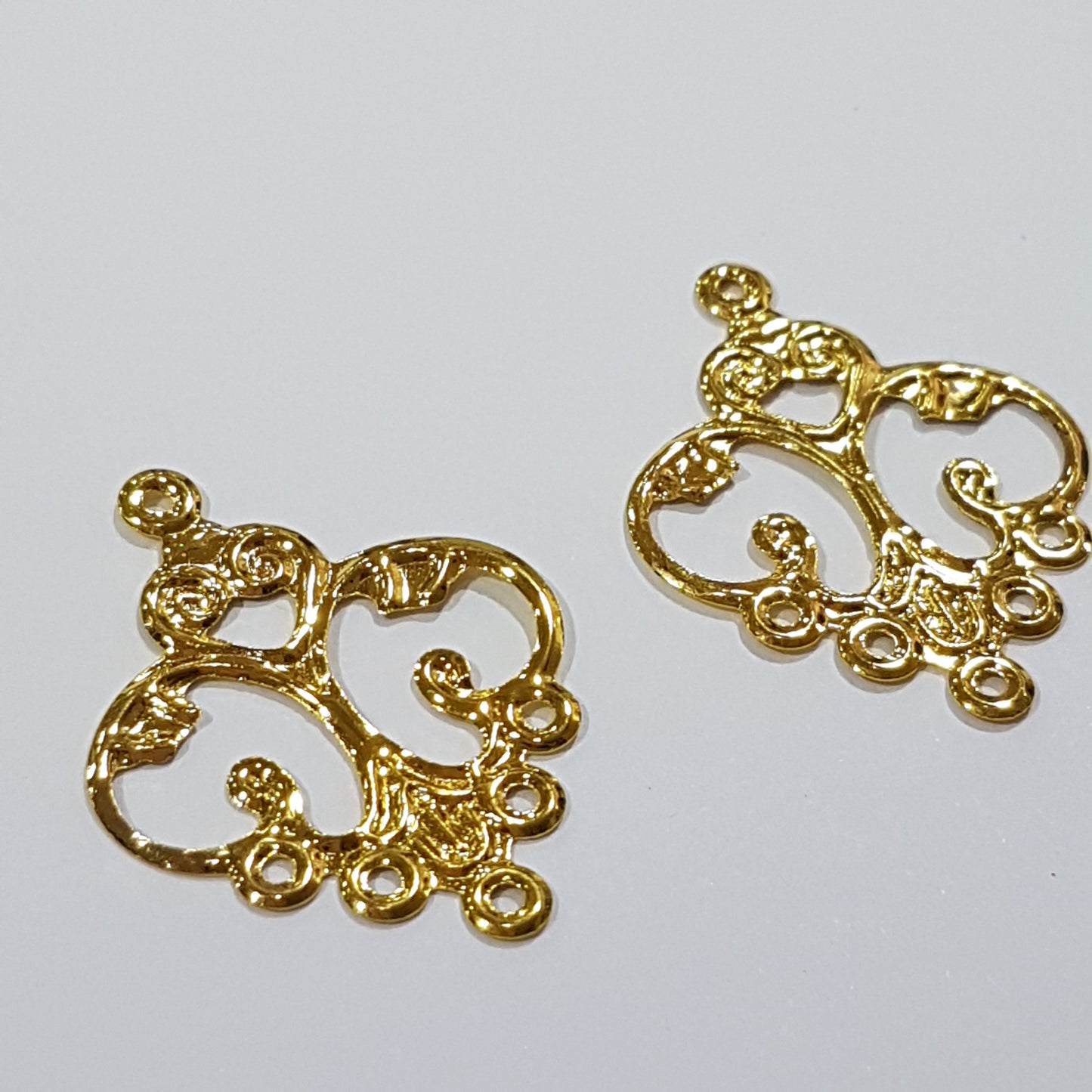 2pc Gold Chandelier Earring Findings