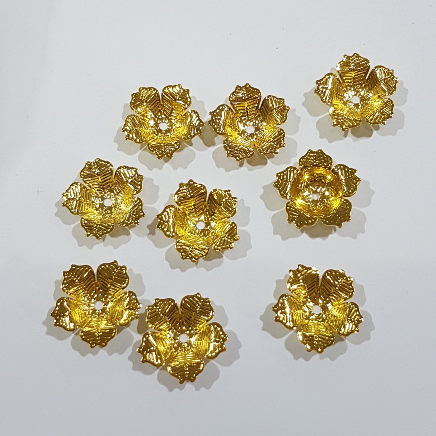 10pc Large Flower Bead Caps