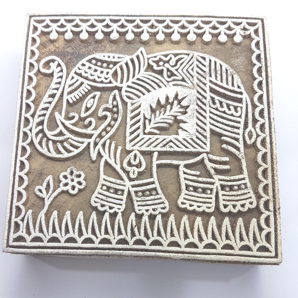 Large Elephant Block Stamp