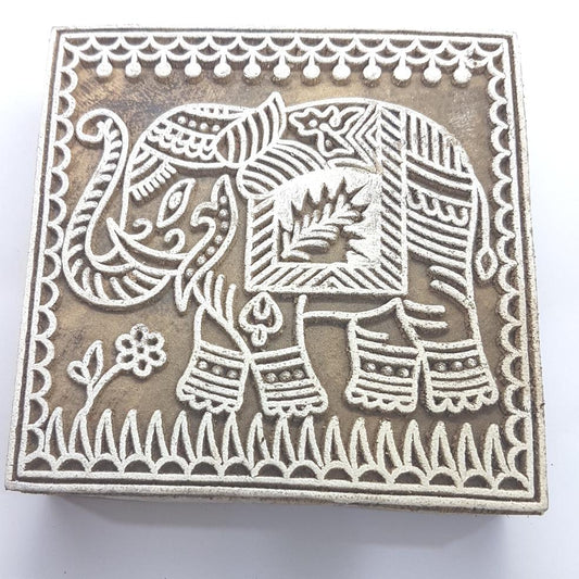 Large Elephant Block Stamp