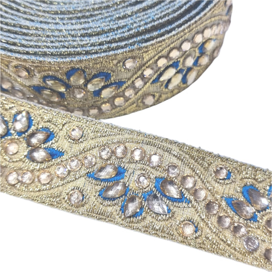 Blue and Gold Indian Trim