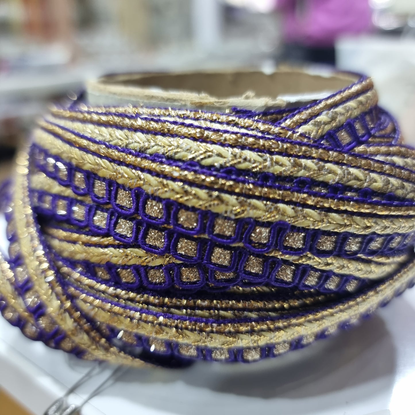 Purple and Gold Indian Trim