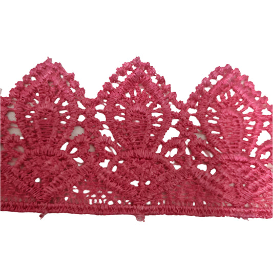 Vibrant Pink Lace Trim