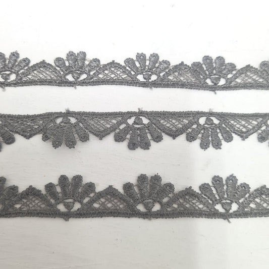 Grey Lace Trim