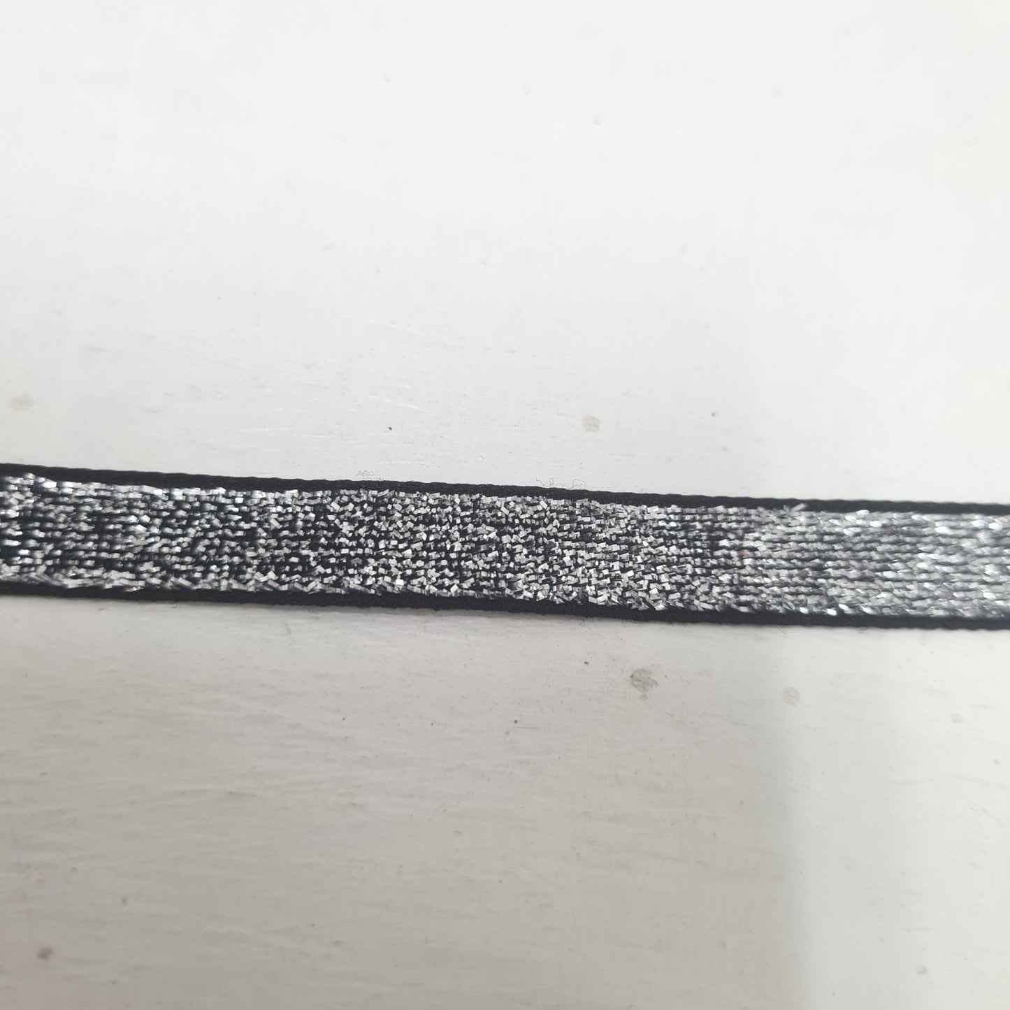 Silver and Black Sparkly Ribbon