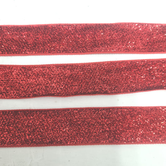 Red Sparkly Wide Ribbon