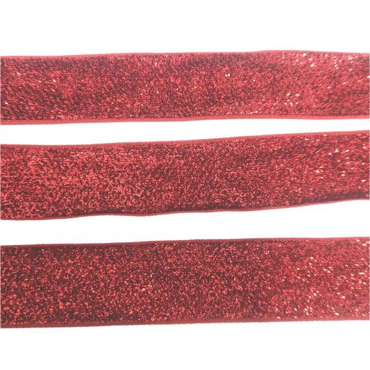 Red Sparkly Wide Ribbon