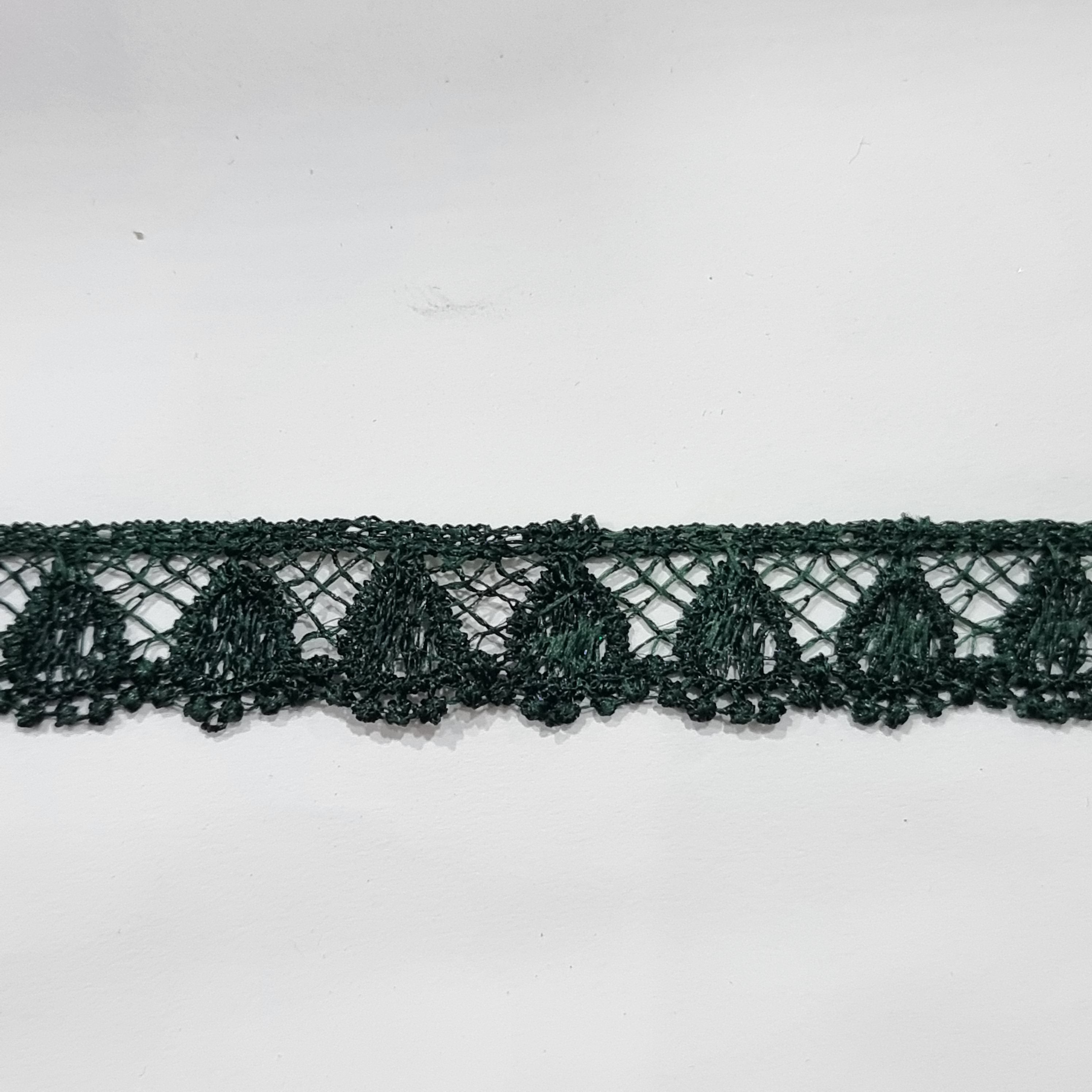 Dark green on sale lace trim
