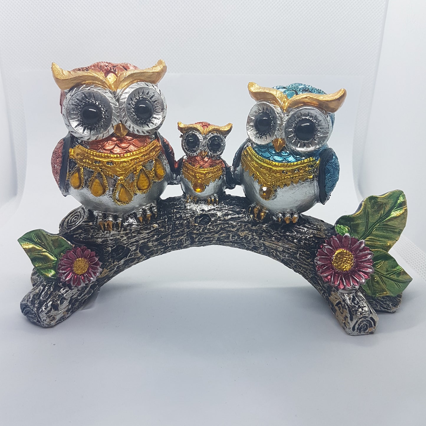 Family of 3 Owl Figurine