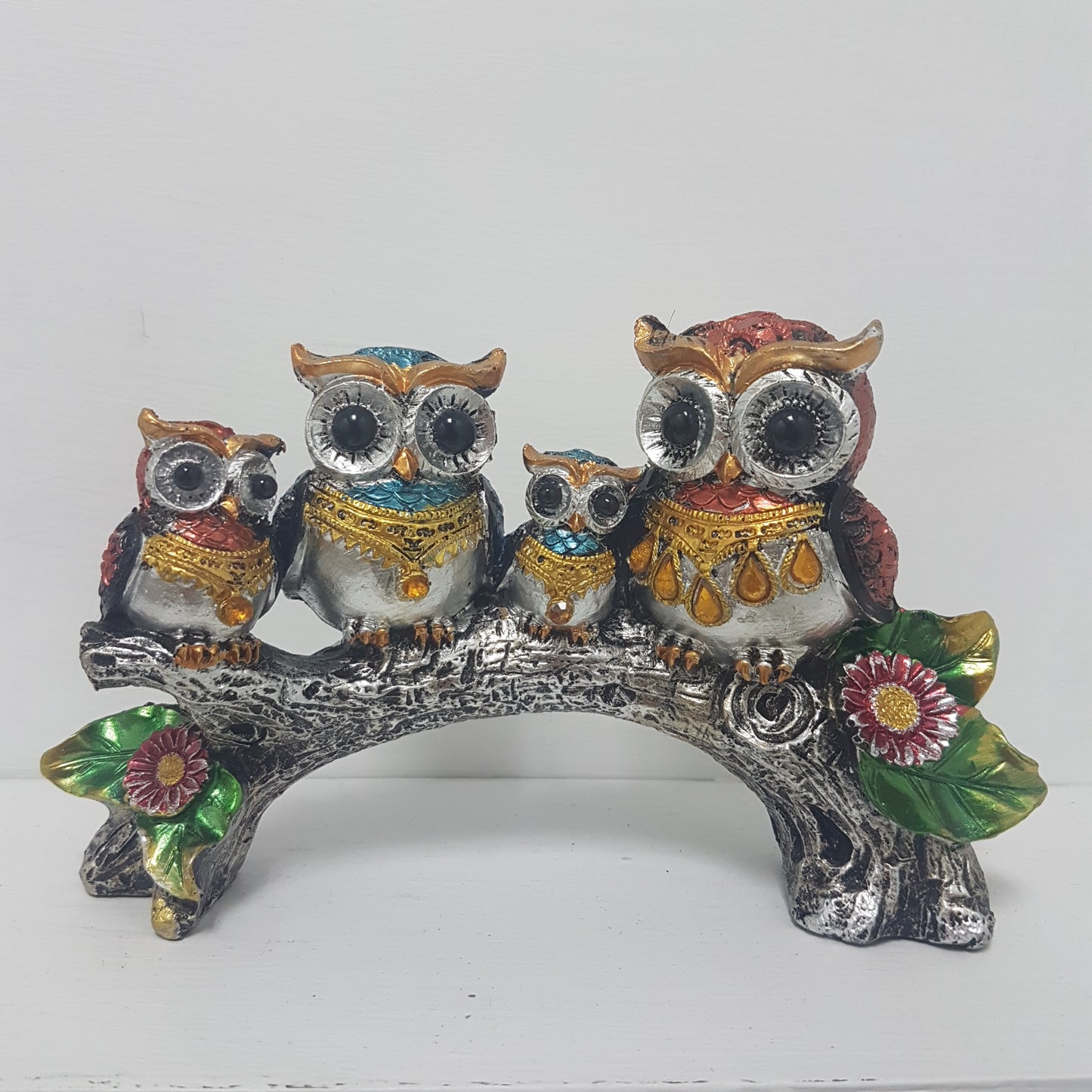 Family of 4 Owl Figurine