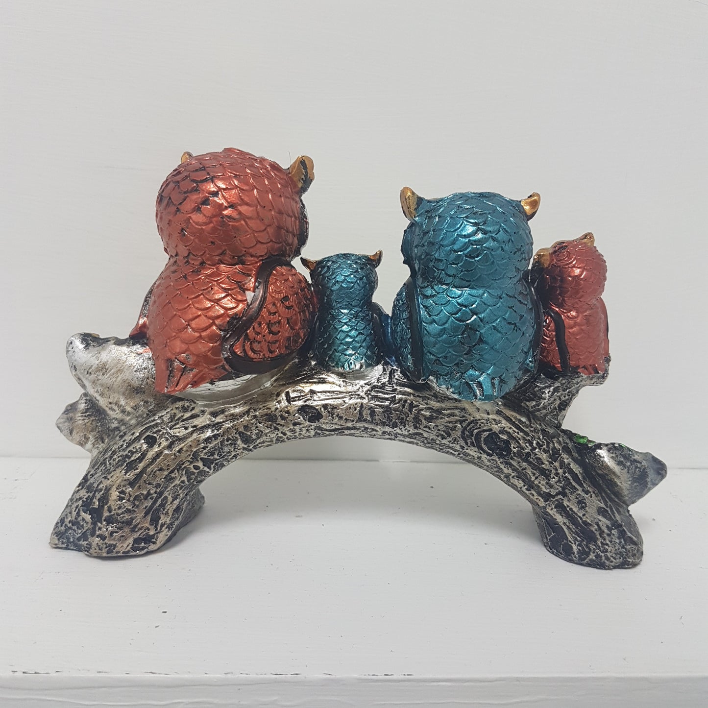 Family of 4 Owl Figurine