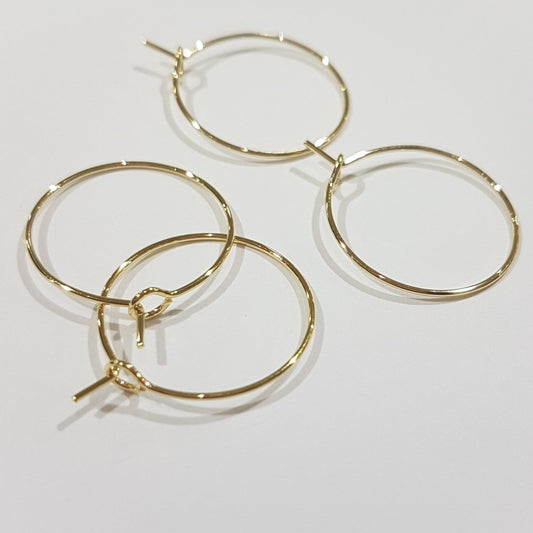 12pc Gold Wine Charm/Earring Hoop Rings