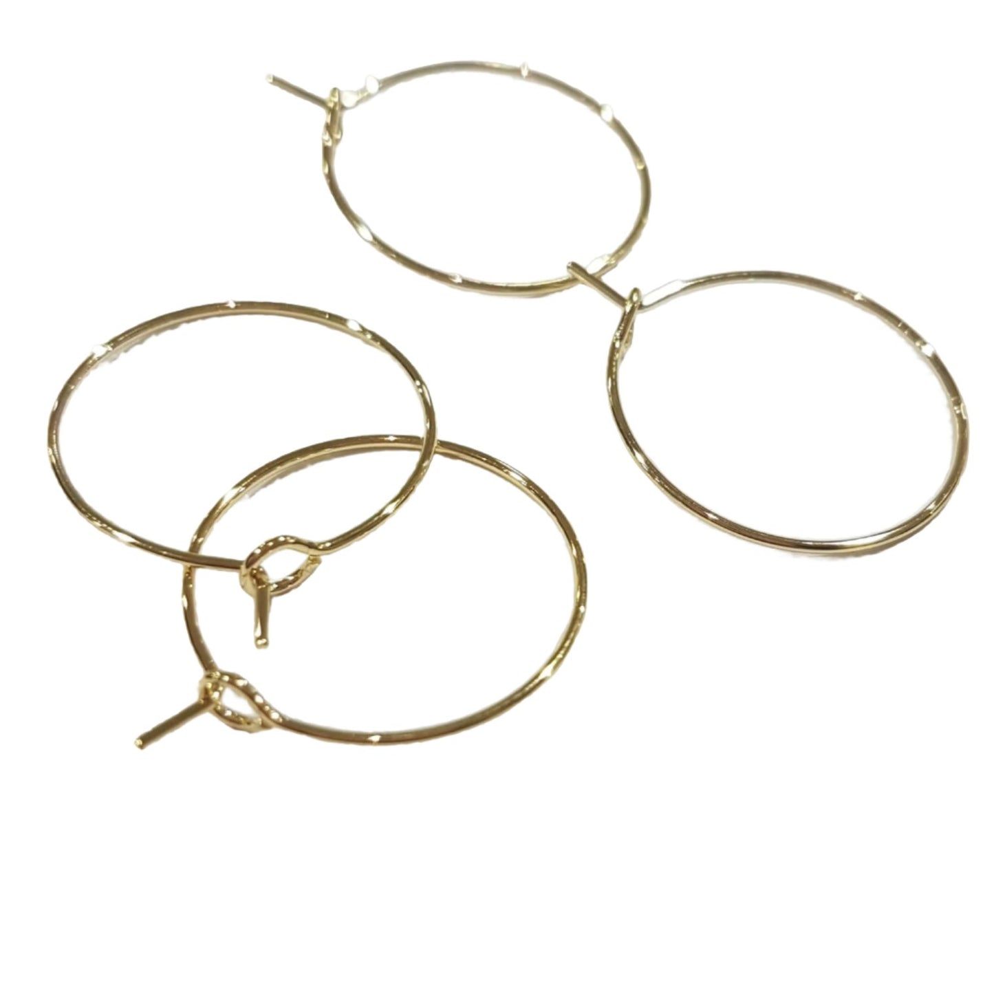 12pc Gold Wine Charm/Earring Hoop Rings