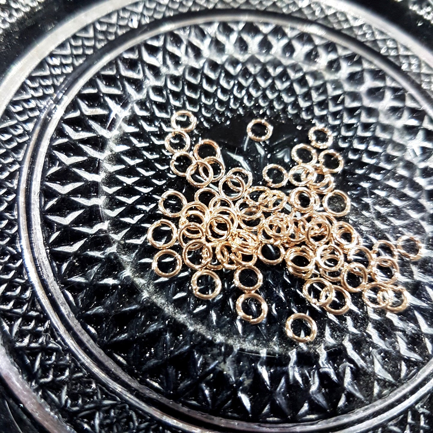 100pc 4mm Rose Gold Jump Rings