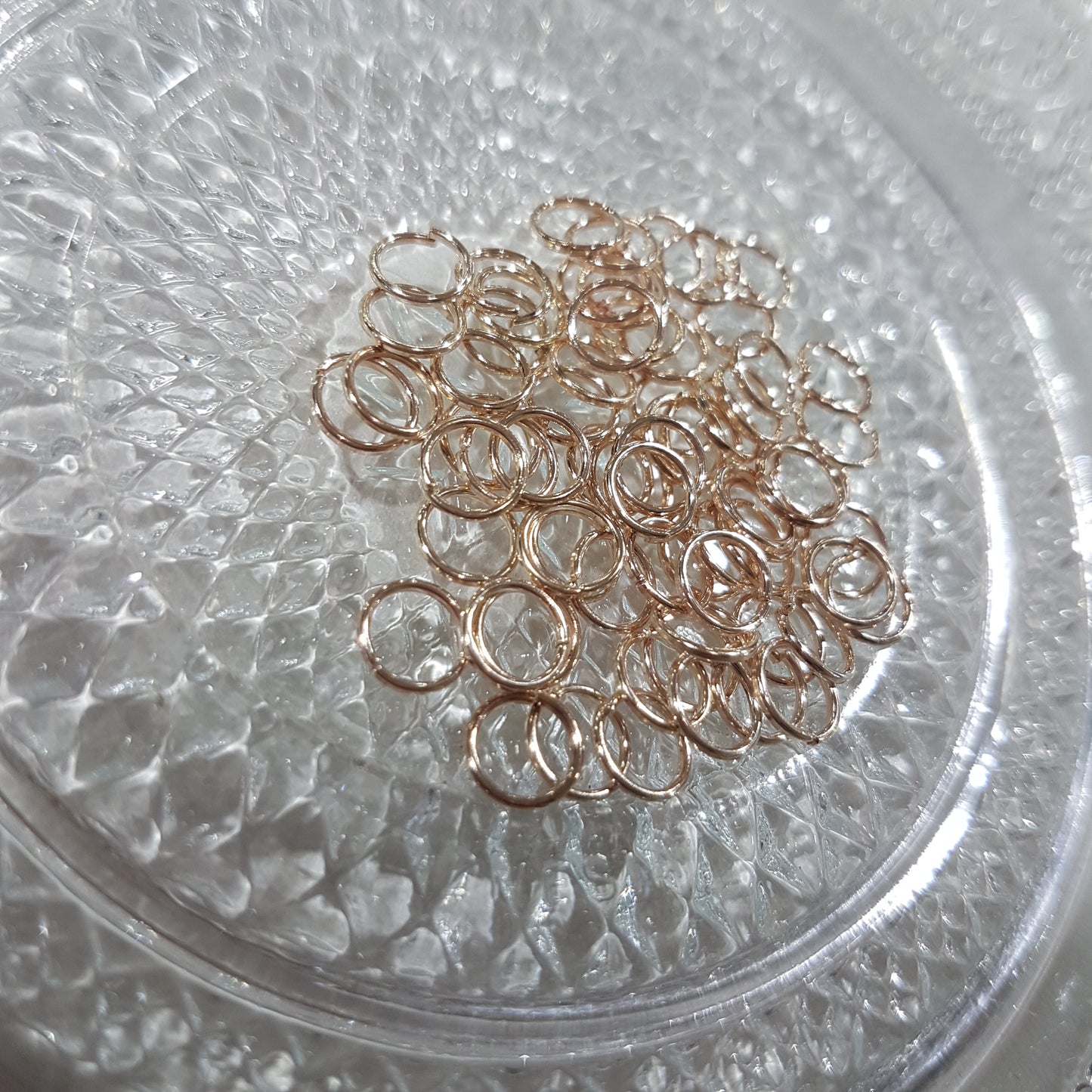 100pc 6mm Rose Gold Jump Rings