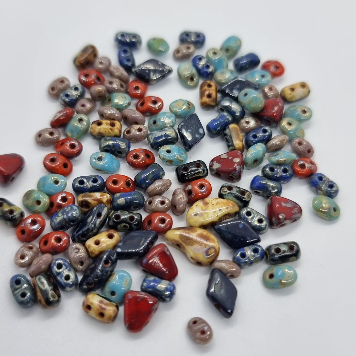 10g Assorted Czech Shape Picasso Beads