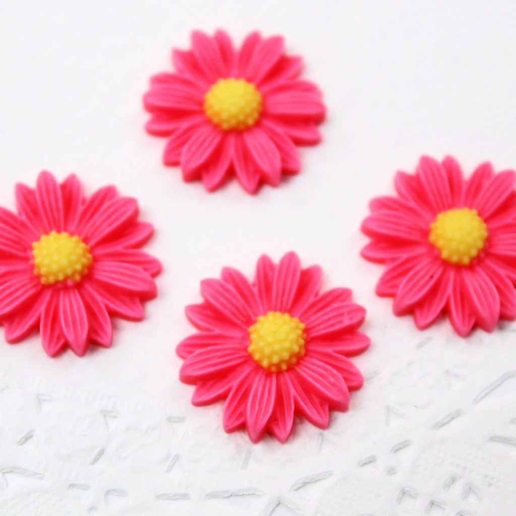 20mm Resin Flower Cabochons