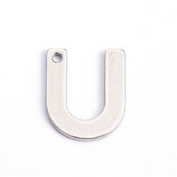 Letter U Stainless Steel Charm