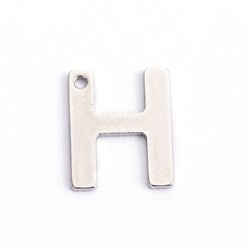 Letter H Stainless Steel Charm