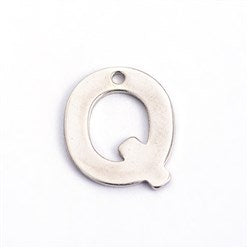 Letter Q Stainless Steel Charm