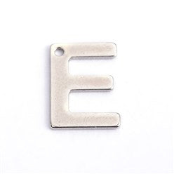 Letter E Stainless Steel Charm