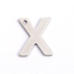 Letter X Stainless Steel Charm