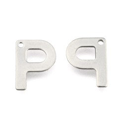 Letter P Stainless Steel Charm