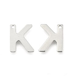 Letter K Stainless Steel Charm