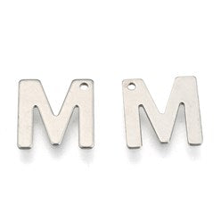 Letter M Stainless Steel Charm