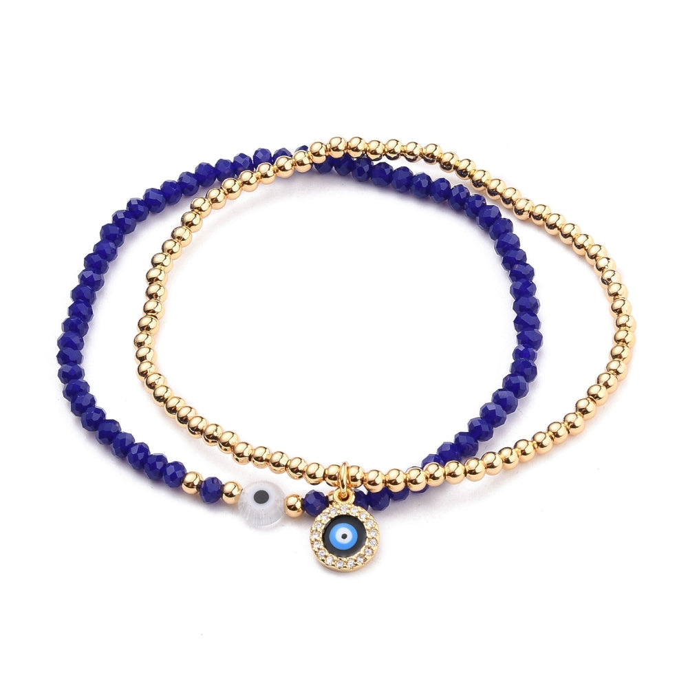 2pc Evil Eye Stretch Bracelets