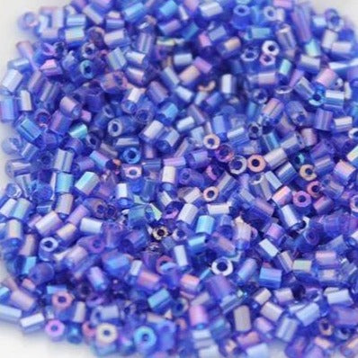 15g Blue AB 2 Cut Seed Beads