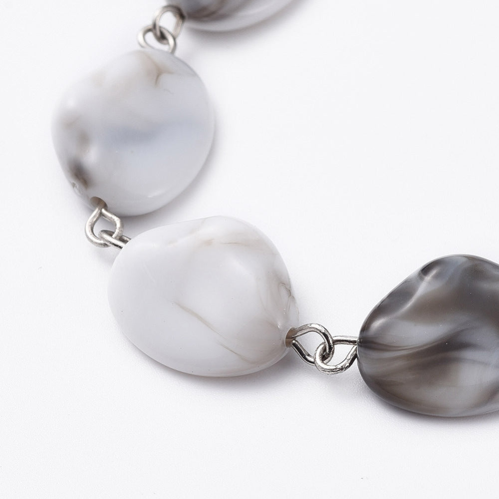 Imitation Gemstone Acrylic Necklace