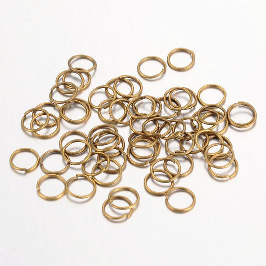 100pc 8mm Bronze Jump Rings