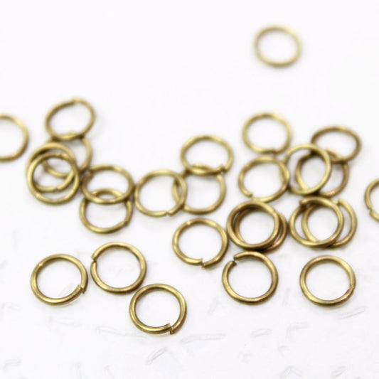 6mm Antique Bronze Jump Rings