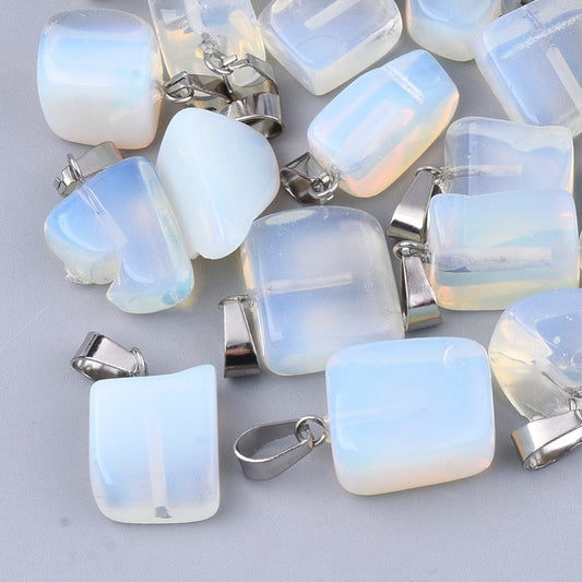 Opalite Nugget Pendant with Bail