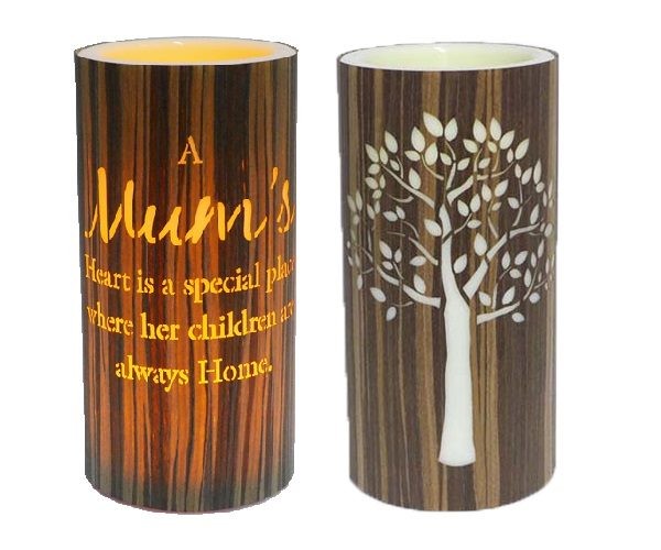 Mum Cylinder 15cm LED Candle