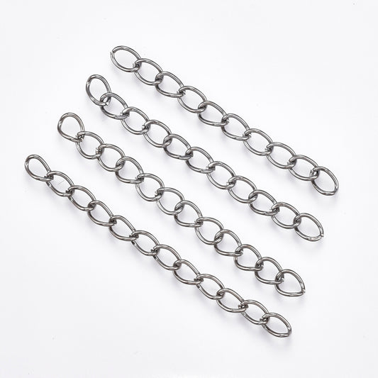 10pc Gunmetal Black Extension Chain