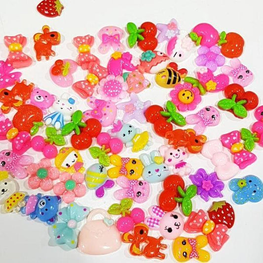 50pc Mixed Lot Resin Cabochons