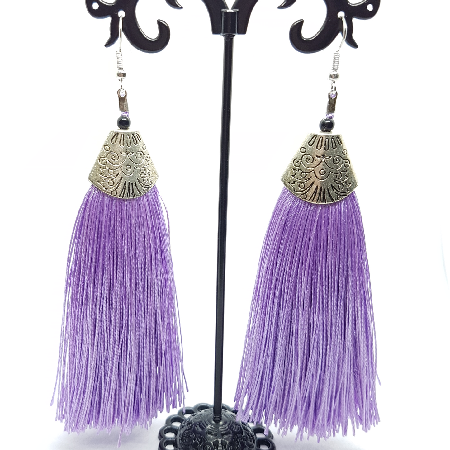 Light Purple Tassel Earrings