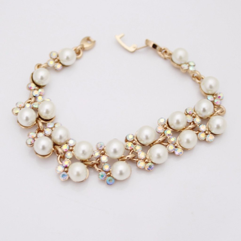 Pearl and Rhinestone Bracelet