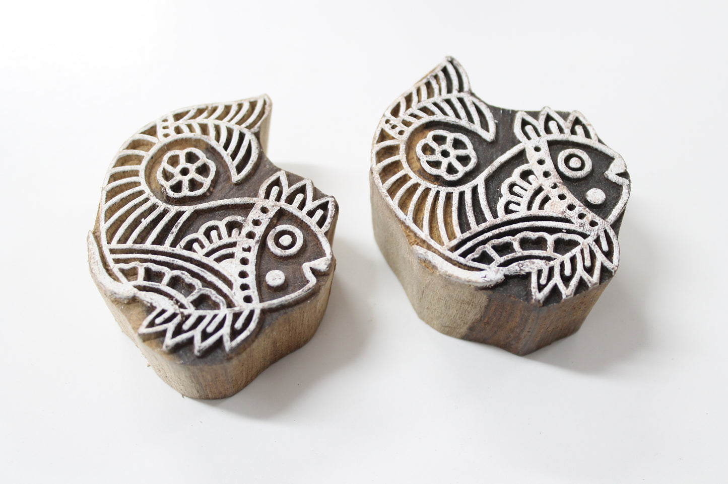 Fish Hand Carved Indian Block Stamp